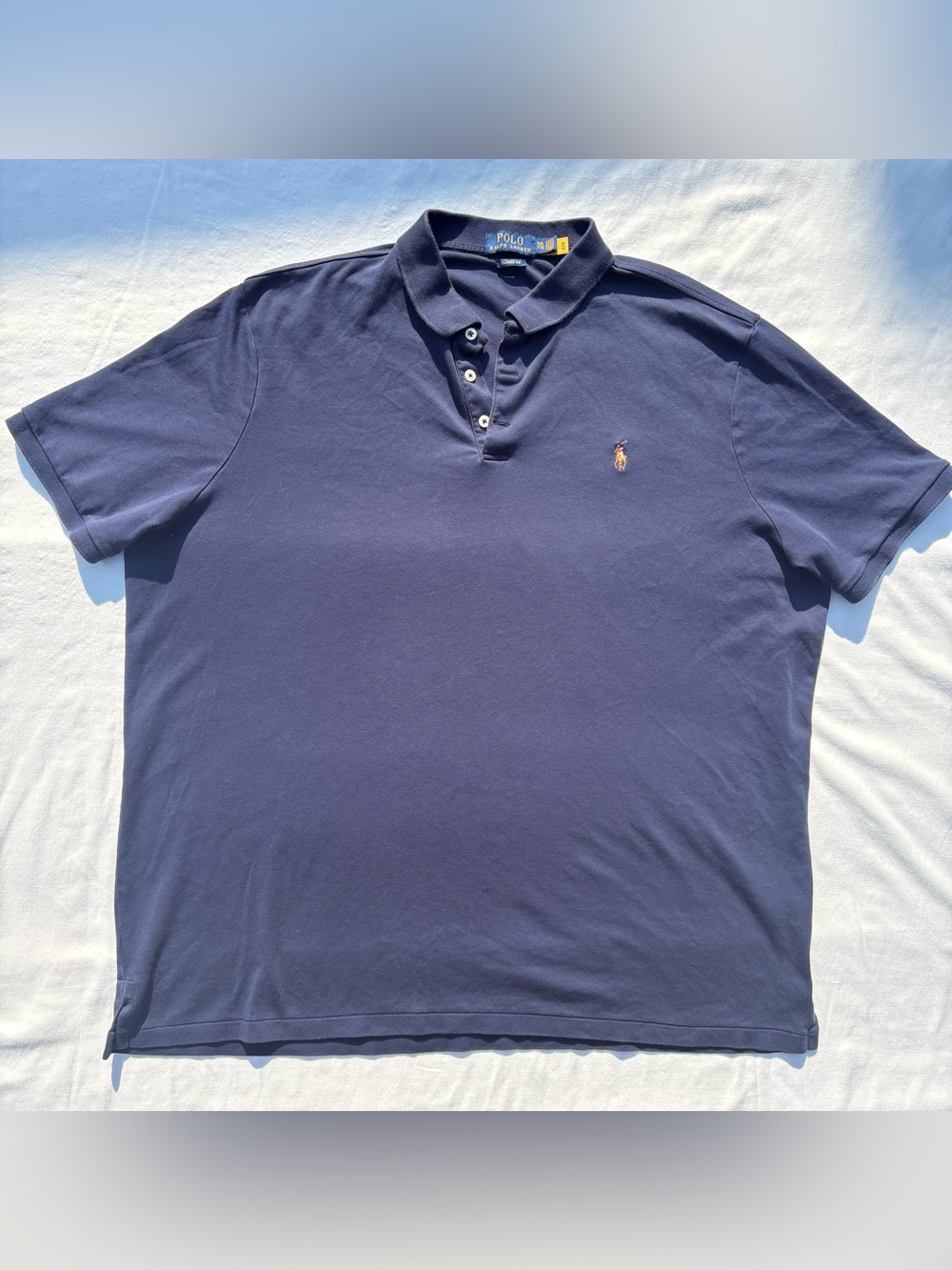 Polo Ralph Lauren Classic Fit Polo Shirt Navy Blue Multi-Color Pony Men’s XXL